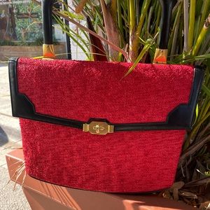 Red vintage purse